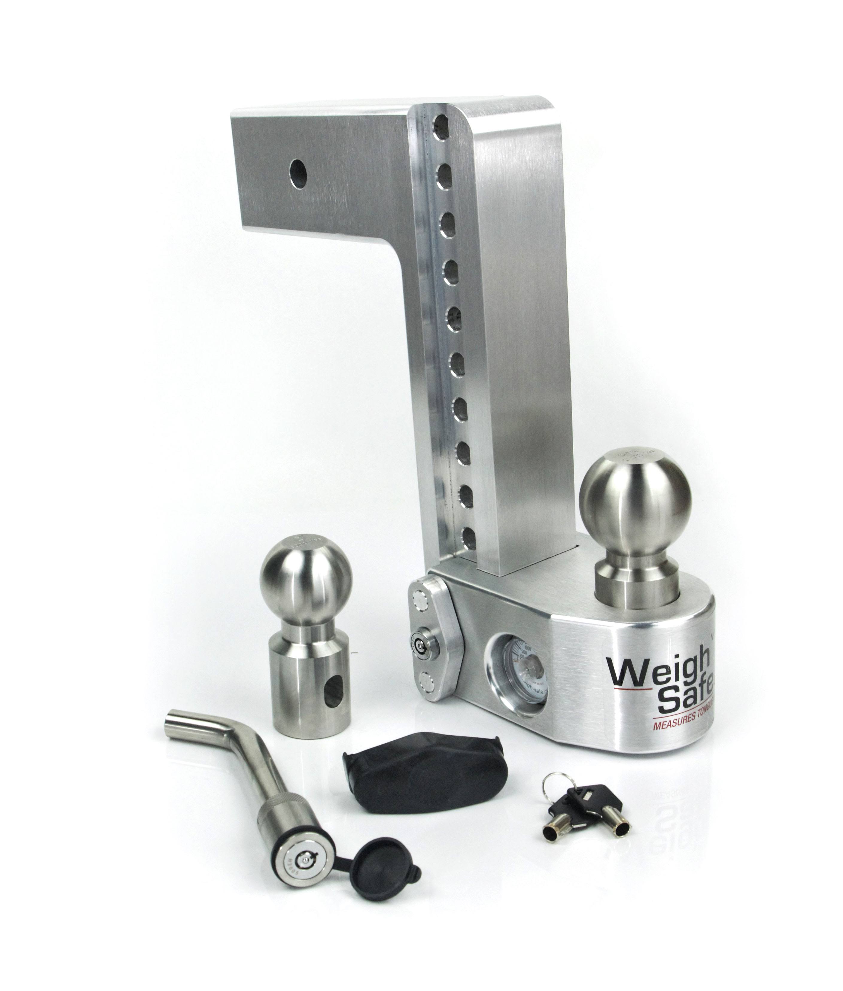 Weigh Safe Adjustable 10x22 Drop Ball Mount with 3x22 Shank and Hitch Pin - WS10-3-KA