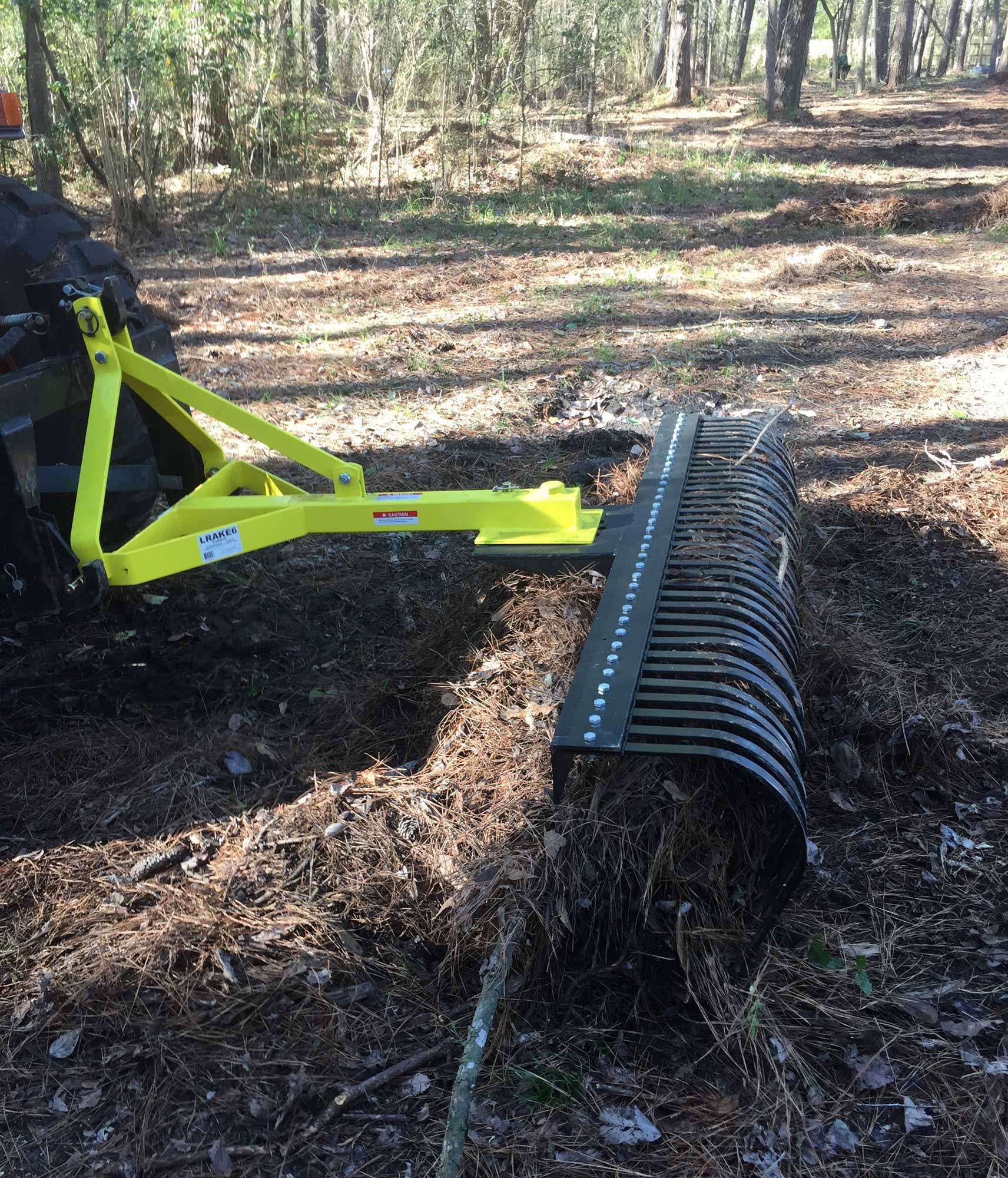 Landscape Rock Rake 3 Point Soil Gravel Lawn Tow Behind Compact Tractor 5ft