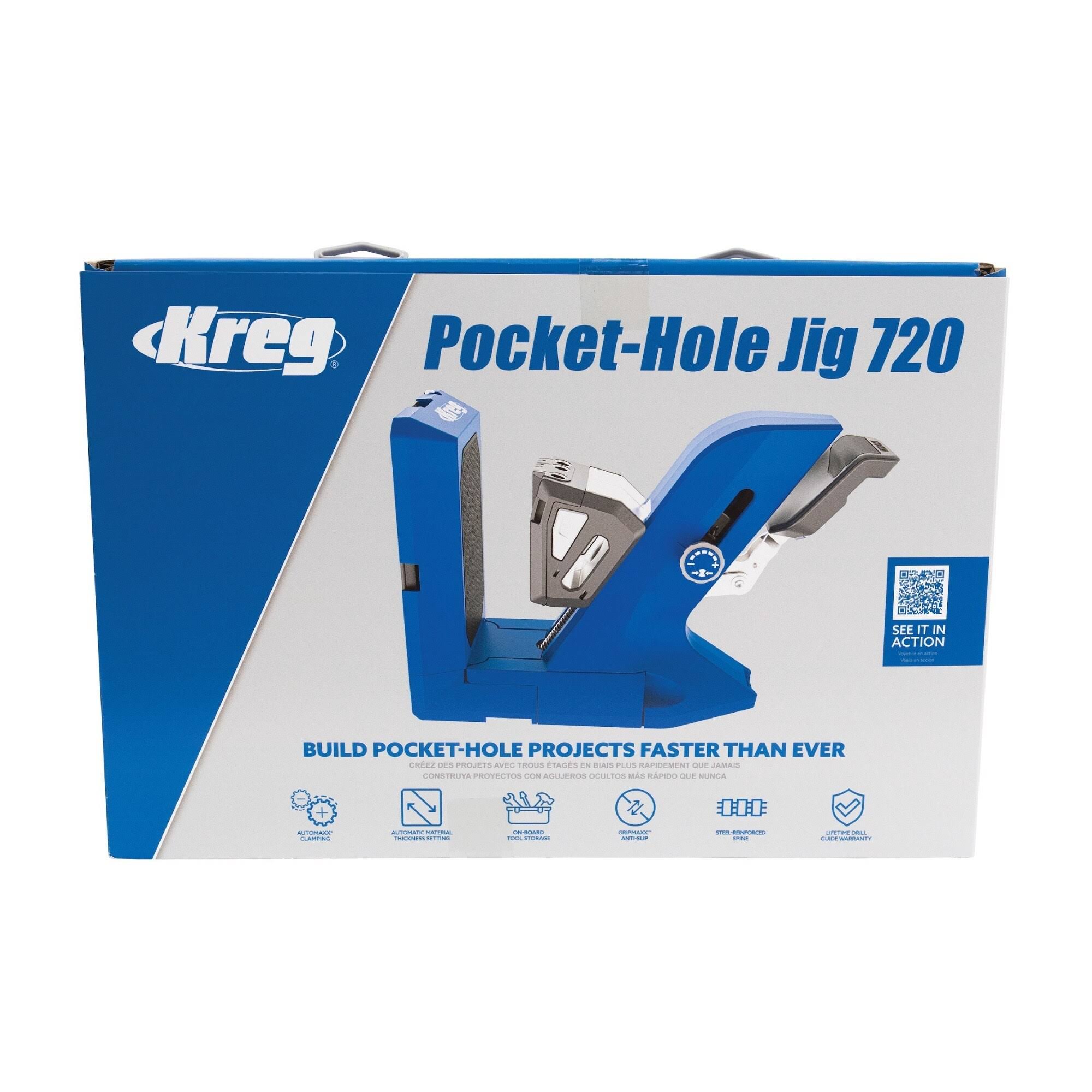 Kreg Pocket-Hole Jig Bundle with SK03 Pocket-Hole Screw Project Kit - Blue