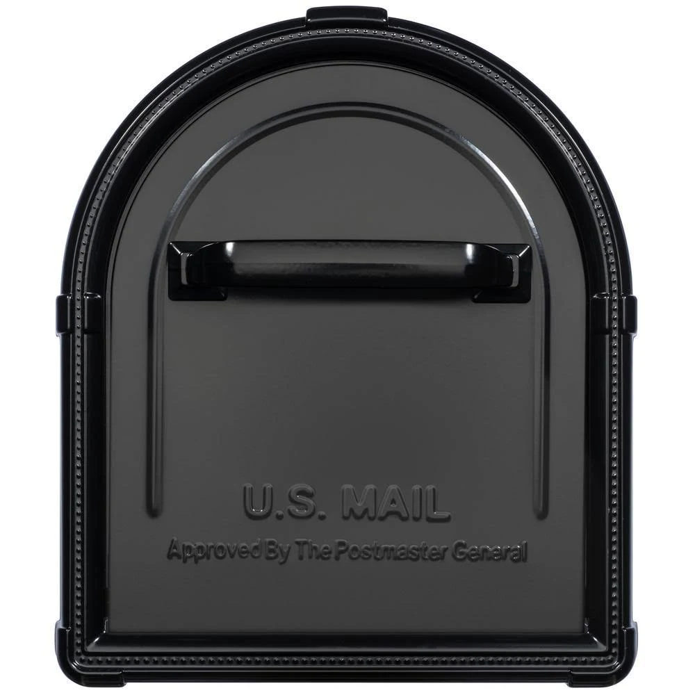 Architectural Mailboxes Hillsborough Post-Mount Mailbox, Black