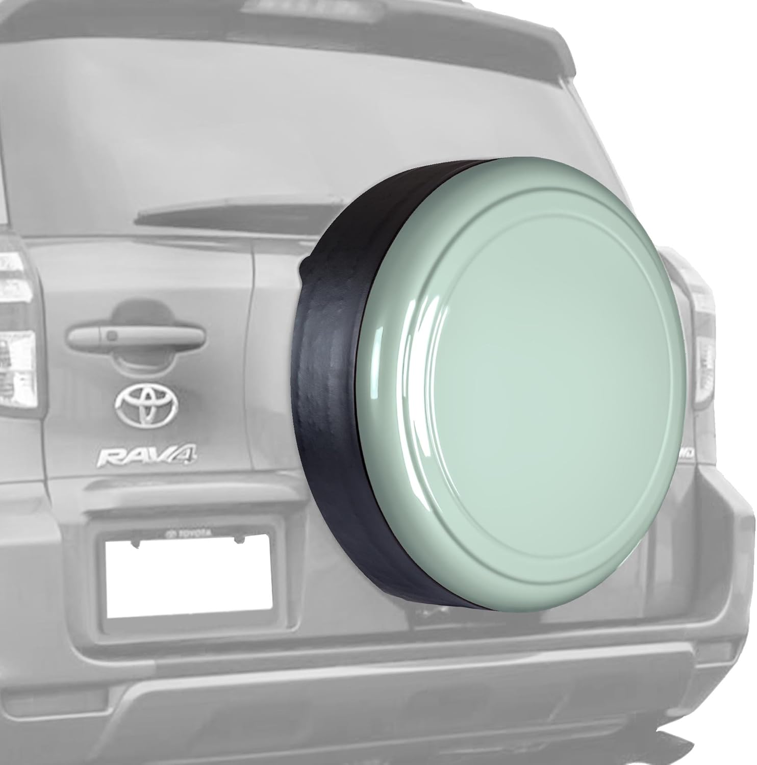 Boomerang 28" Color Matched Rigid Tire Cover for Toyota RAV4 (06-12) - (Plastic Face & Vinyl Band) - Beige Metallic