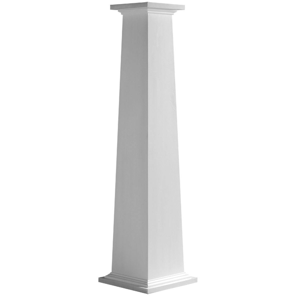 16 inchw x 8&H Craftsman Classic Square Tapered Smooth Column w/ Standard Capital u0026 Base, Size: 16 inchw x 96 inchh
