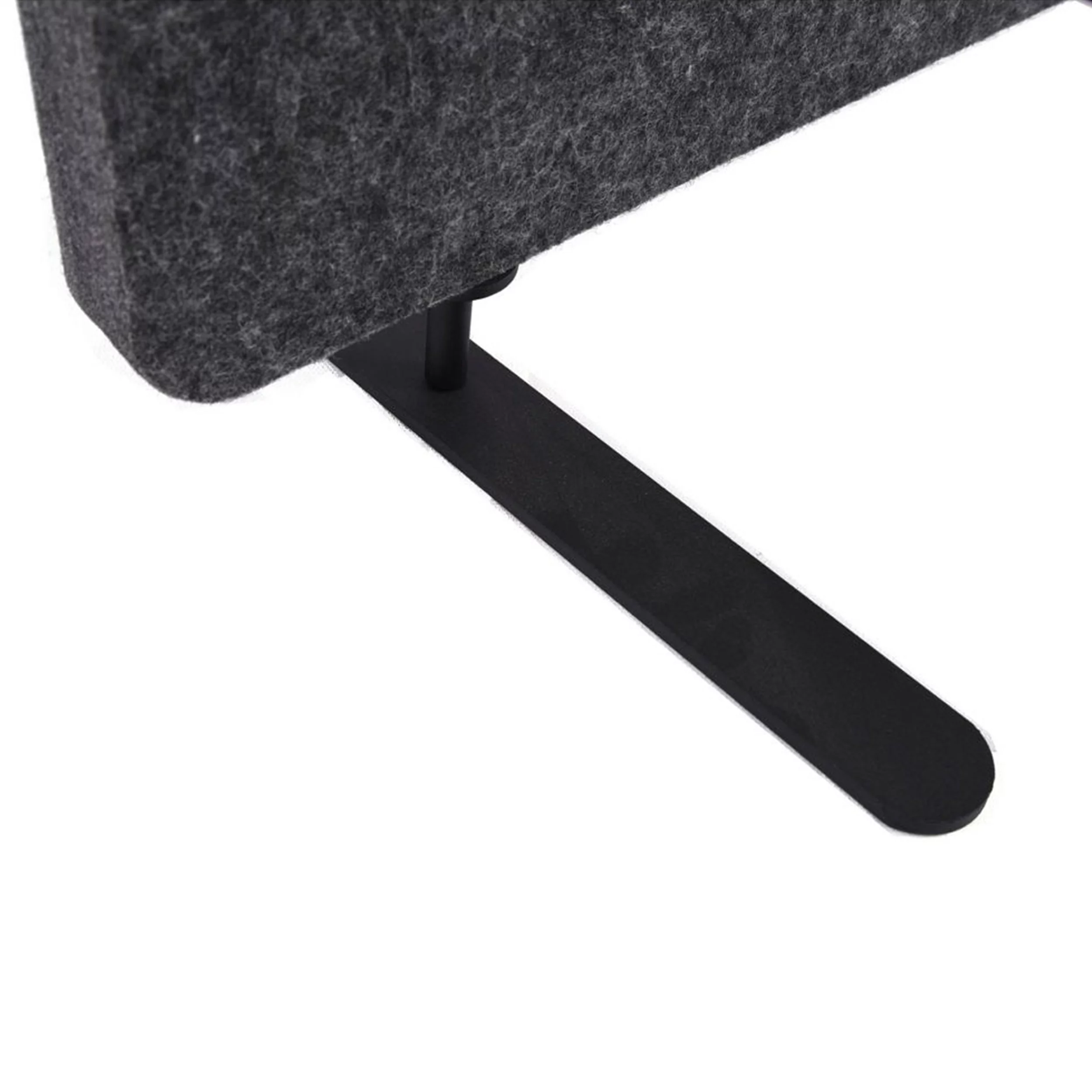 Stand Up Desk Store ReFocus Raw Freestanding Acoustic Desk Divider Privacy Panel to Reduce Noise and Visual Distractions (Anthracite Gray, 23.6"  x 62" )