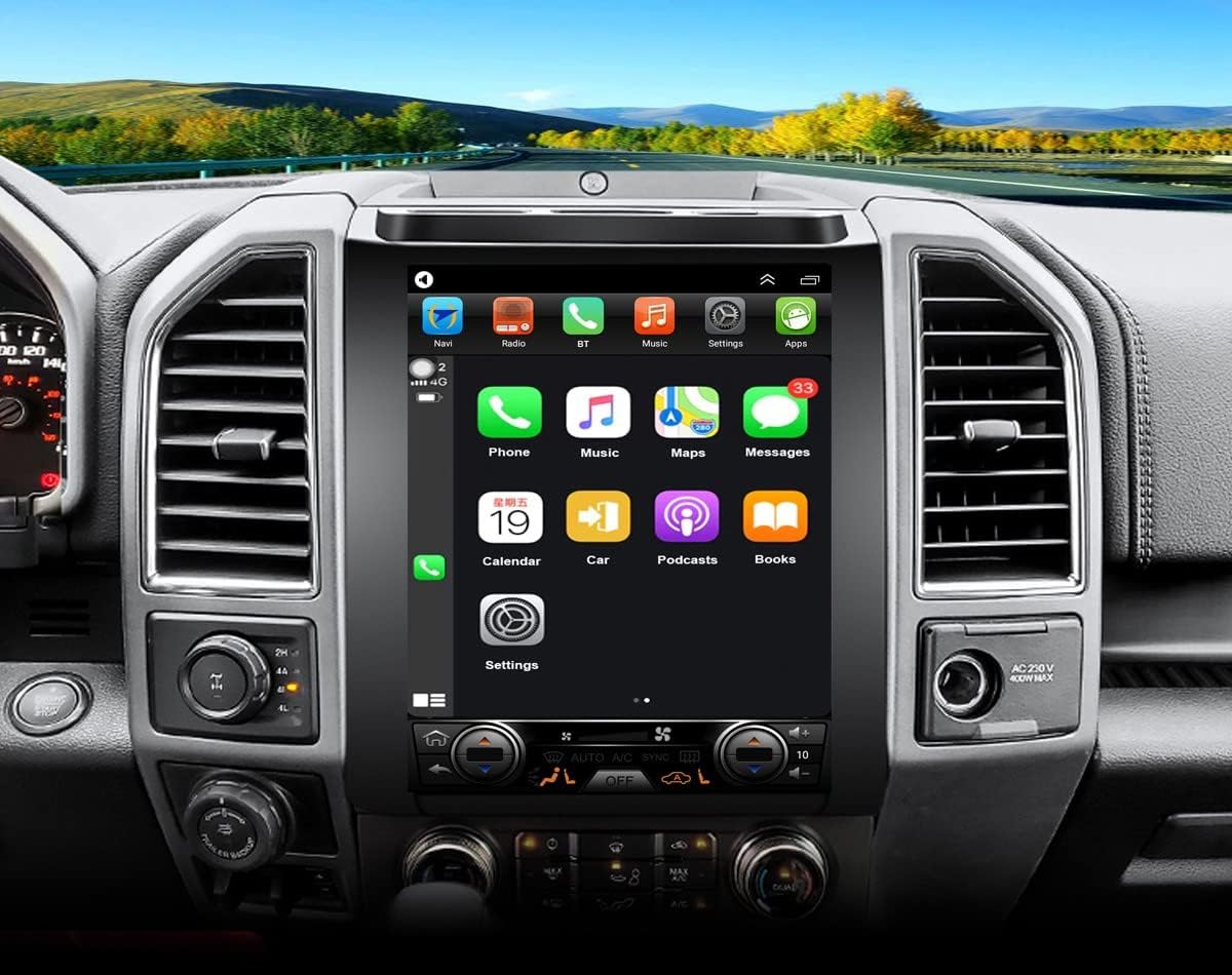for Ford F150 Radio 2015-2020 Upgrade Android 10 Stereo Navigation 12.1inch Touch Screen 4GB+64GB Wireless Carplay 4G LTE WiFi Free Camera