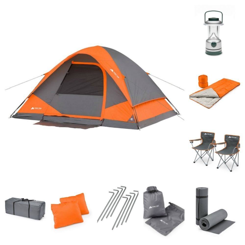 Ozark Trail 22 piece Camping Combo Set, Size: Large, Gray and Orange