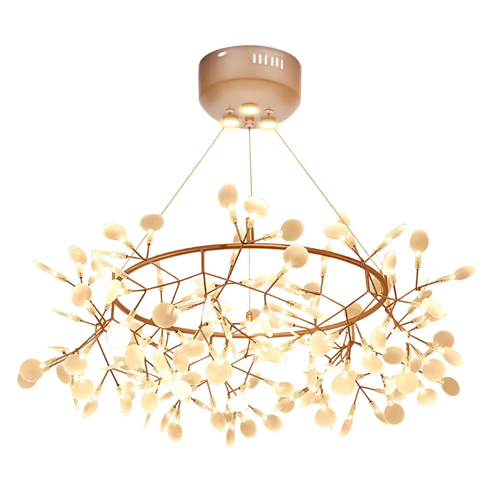Miumaeov 135 Heads Firefly Chandelier Pendant Lighting Fixture Ceiling Light LED Acrylic Chandelier Light Tree Branch Pendant Lamp for Living Room Bulb Included