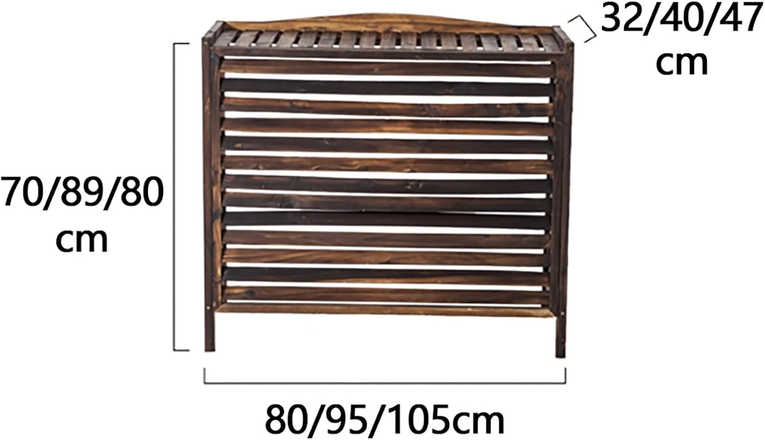 Outdoor Air Conditioner Unit Fence Screen, Wooden Privacy Screen Flower Stand Decorative, Pool Equipment Trash Can Enclosure Wood Fence Panel, Ac Fence For Outside Unit ( Size : 95x40x89cm/37.4x15.7x3