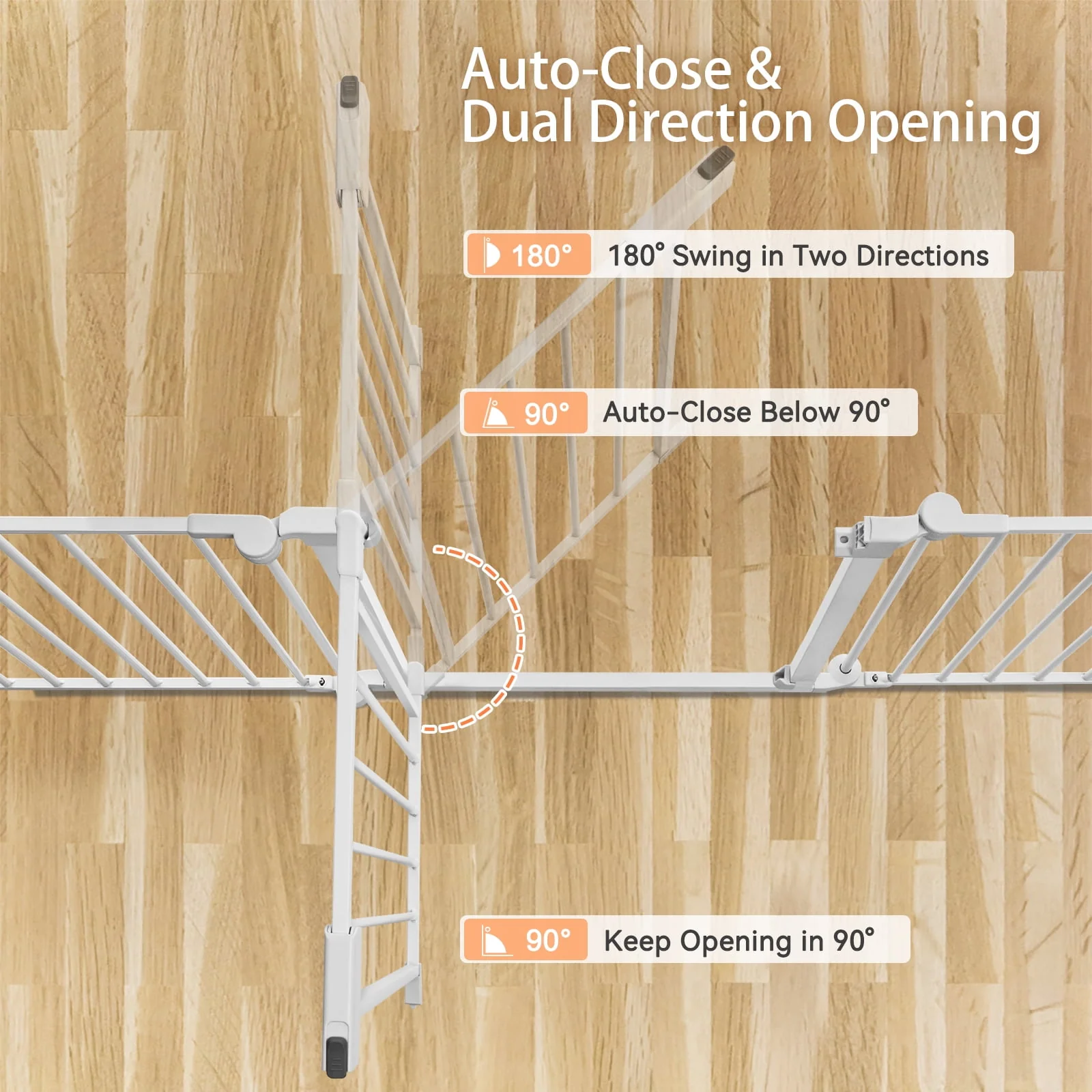 Baby Gate, 36'' Extra Tall 29.5-48.8'' Wide Toddler Gates for Doorway Stairs