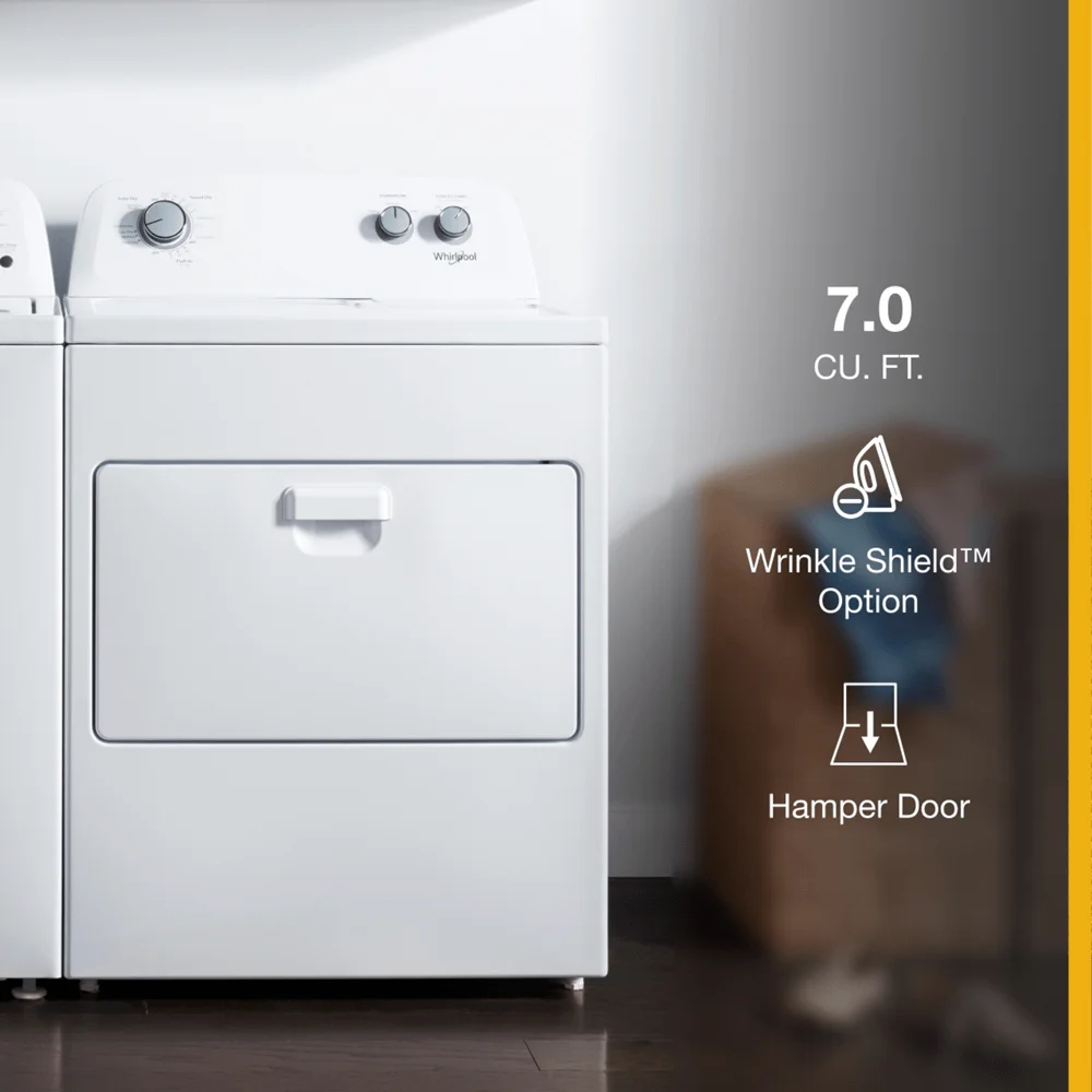 Whirlpool Brand New WGD4850HW 7.0 Cu. ft. Auto Dry Gas Dryer - White, Dimensions -Height 43, Width 29.