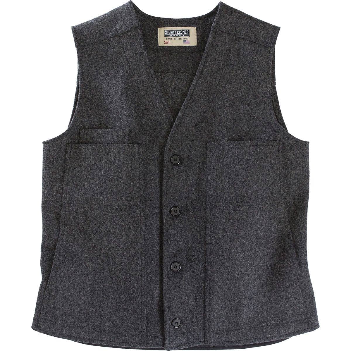Stormy Kromer Men&s Button Vest (XL Charcoal)