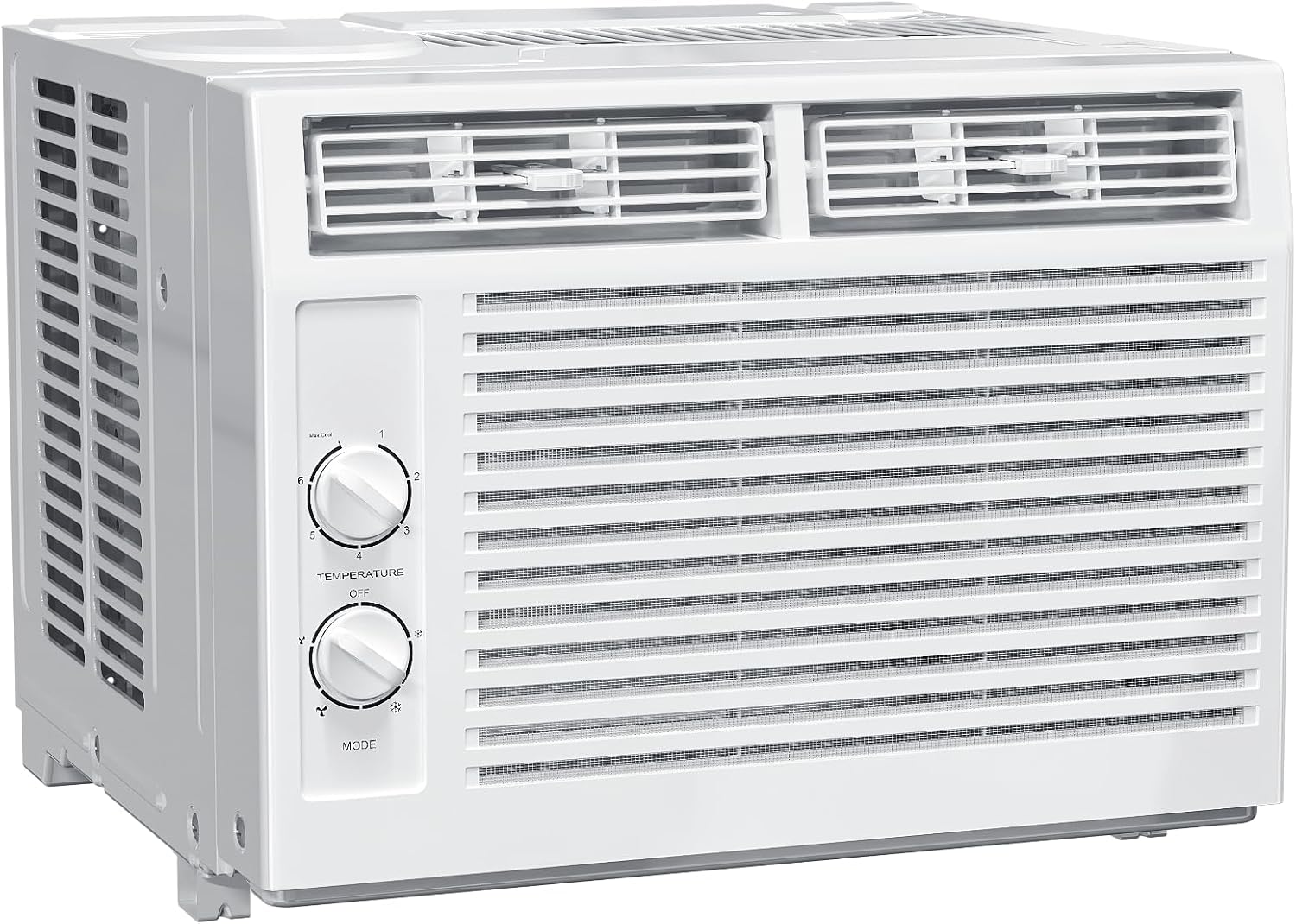 Antarctic Star Window Air Conditioner, 7 Temp Dial, Cools up to 150 Sq.Ft. —2 Modes, Cooling and Fan mode, Full Window View Low Noise Quiet Operation, Adjustable Louvers, White