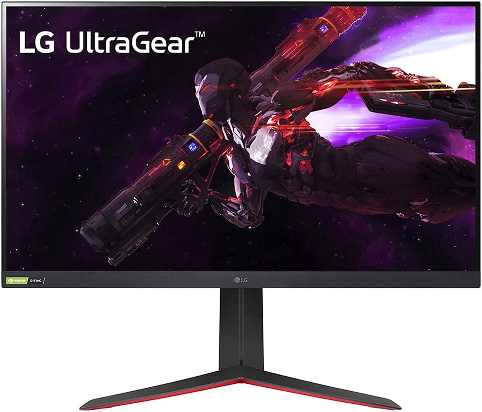 LG 32GP850-B 32 inch Ultragear QHD Nano IPS 165Hz HDR Monitor + G-SYNC Compatibility Bundle with 2X 6FT Universal 4K HDMI 2.0 Cable, Universal Screen Cleaner and 6-Outlet Surge Adapter