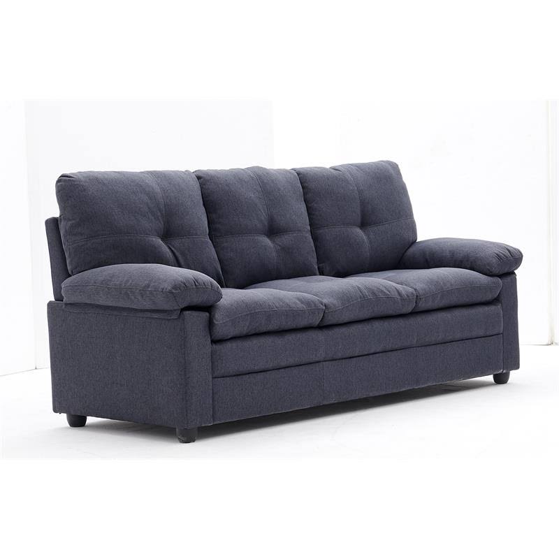 2 Piece Living Room Sofa Set with 74x22 Sofa and 32x22 Armchair in Gray