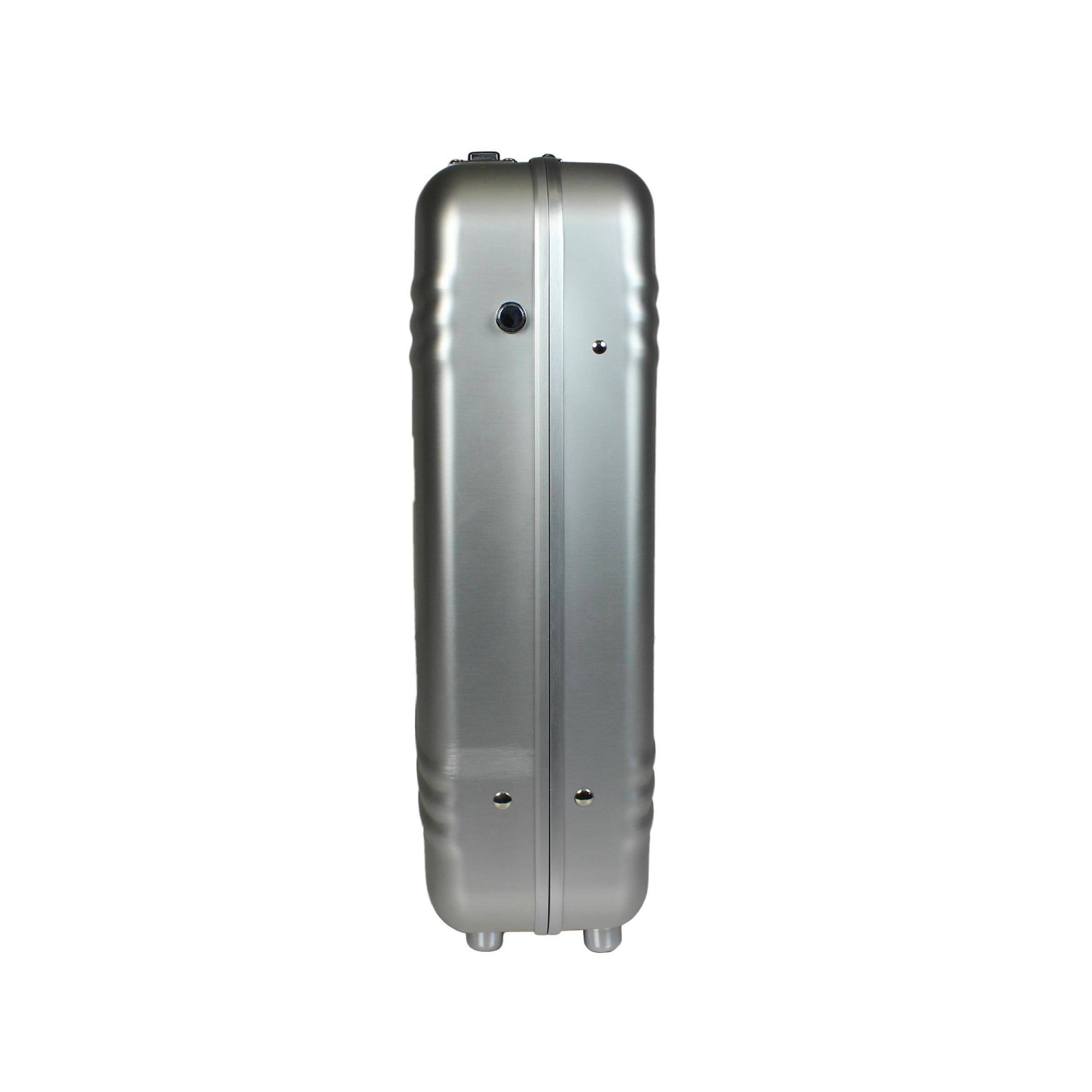 World Traveler European-Style Aluminum Silver Laptop Attache Case