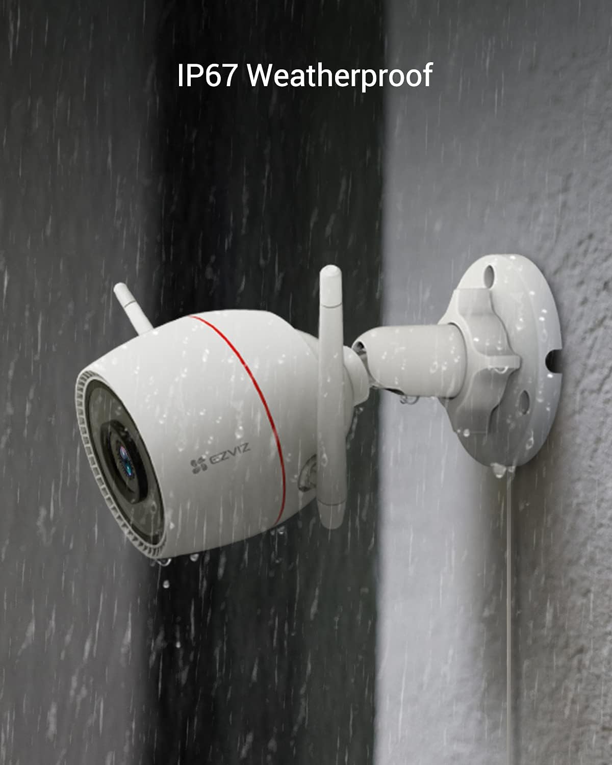 EZVIZ Security Camera Outdoor, 2K WiFi Camera with Motion Alert, Color Night Vision and IP67 Waterproof, AI-Powered Person Detection, Two-Way Audio, Compatible with Alexa Google Home | C3TN