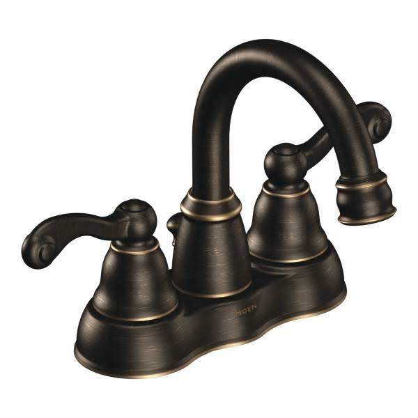 Moen CA84003BRB Double Handle Centerset Bathroom Faucet from The Traditional Collection, Mediterranean Bronze