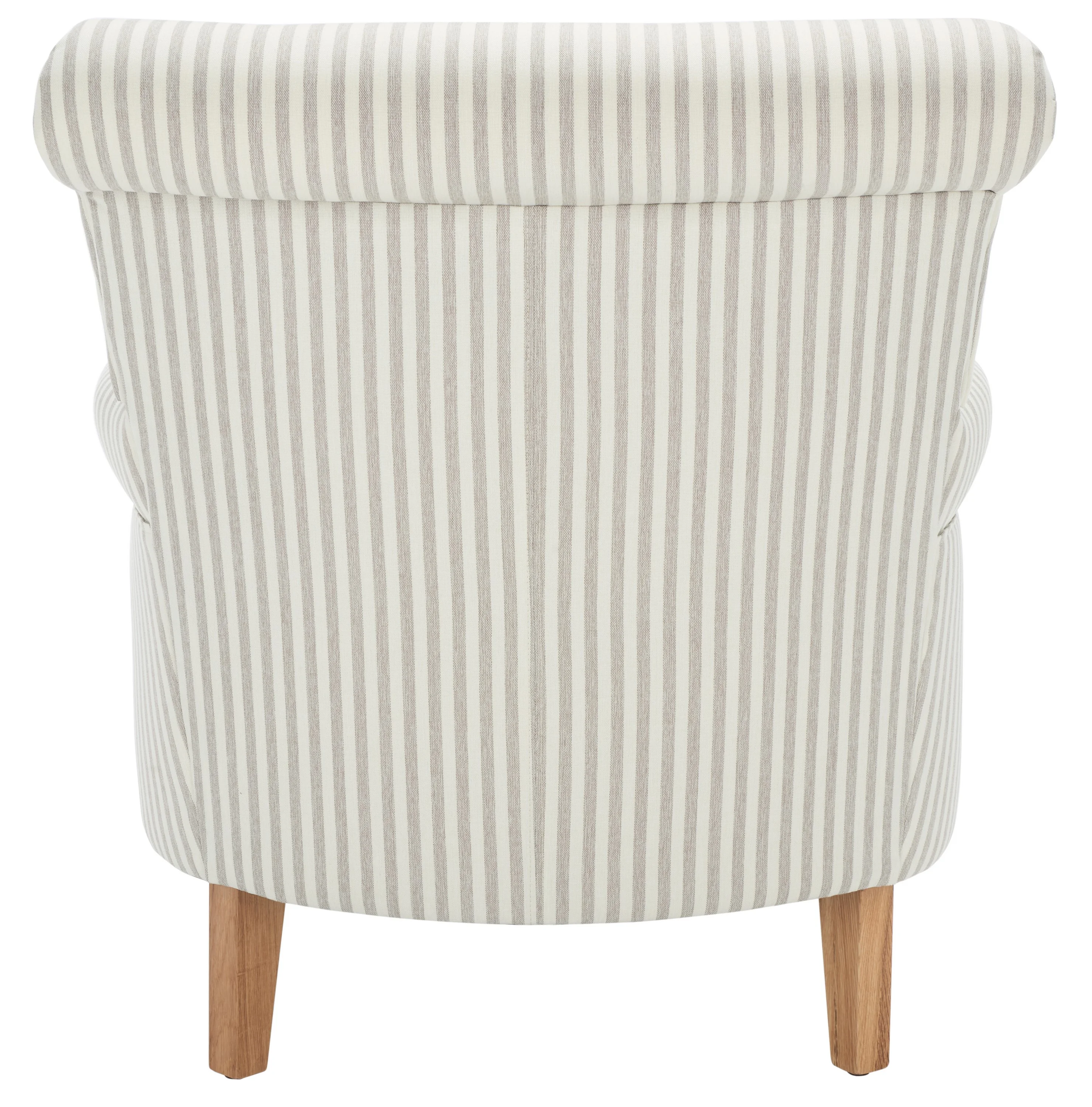 SAFAVIEH Hazina Modern Style Club Chairs, Beige Stripe (30 in. W x 32.8 in. D x 35.4 in. H)