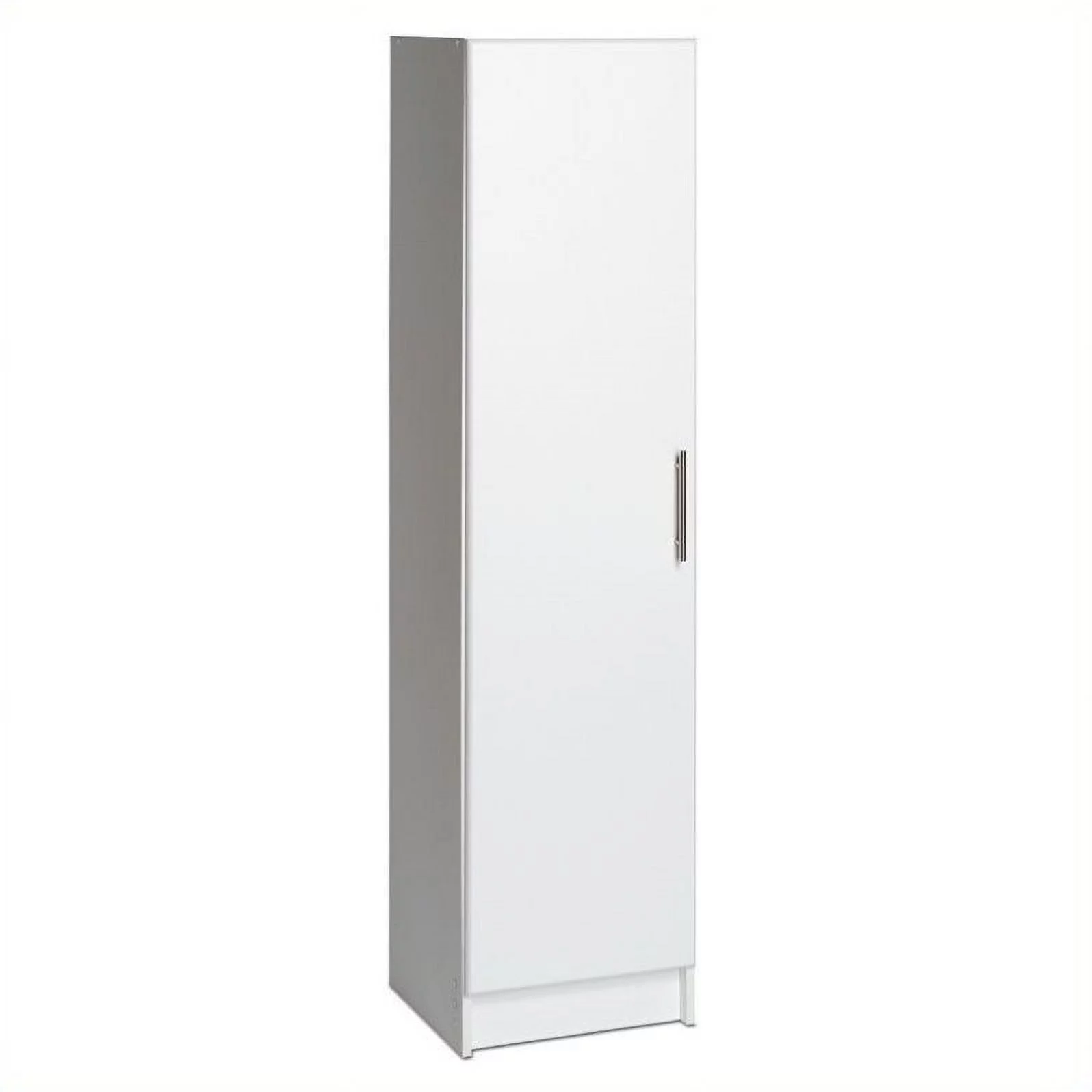 Kingfisher Lane Modern Storage 16" Wood Broom Cabinet in White