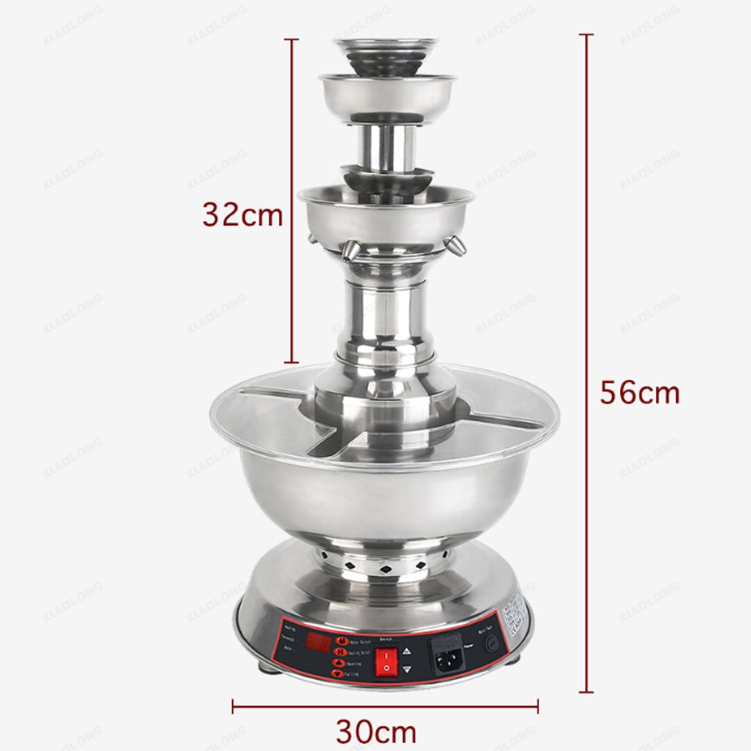 Wine Fountain Machine, 3-Tier Party Fountain Adjustment Juice and Wine Fountain 3.5L Wine Machine for Wedding Bar Party