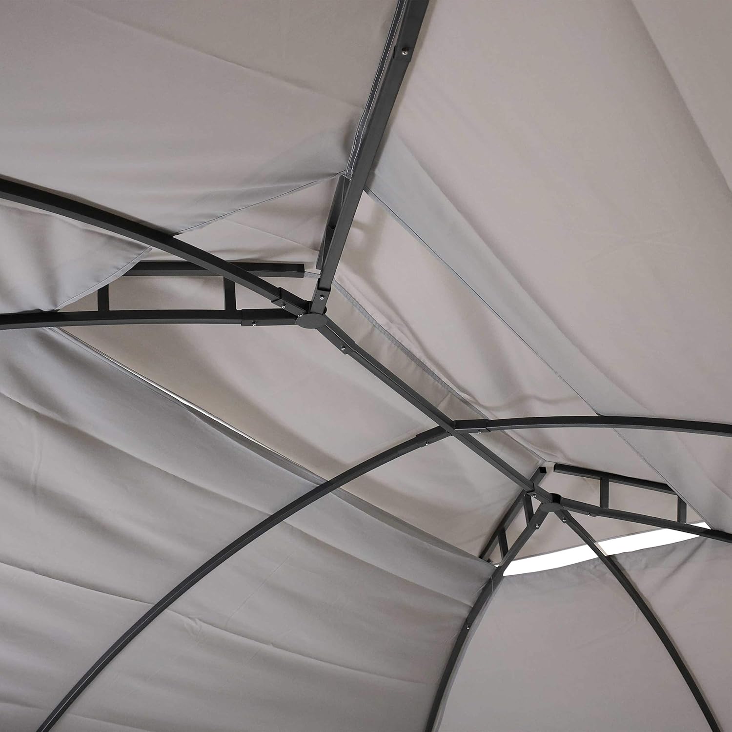 Sunnydaze 10x13 Foot Soft Top Rectangle Patio Gazebo with Screens and Privacy Walls - Gray - Perfect for Backyard, Garden or Deck