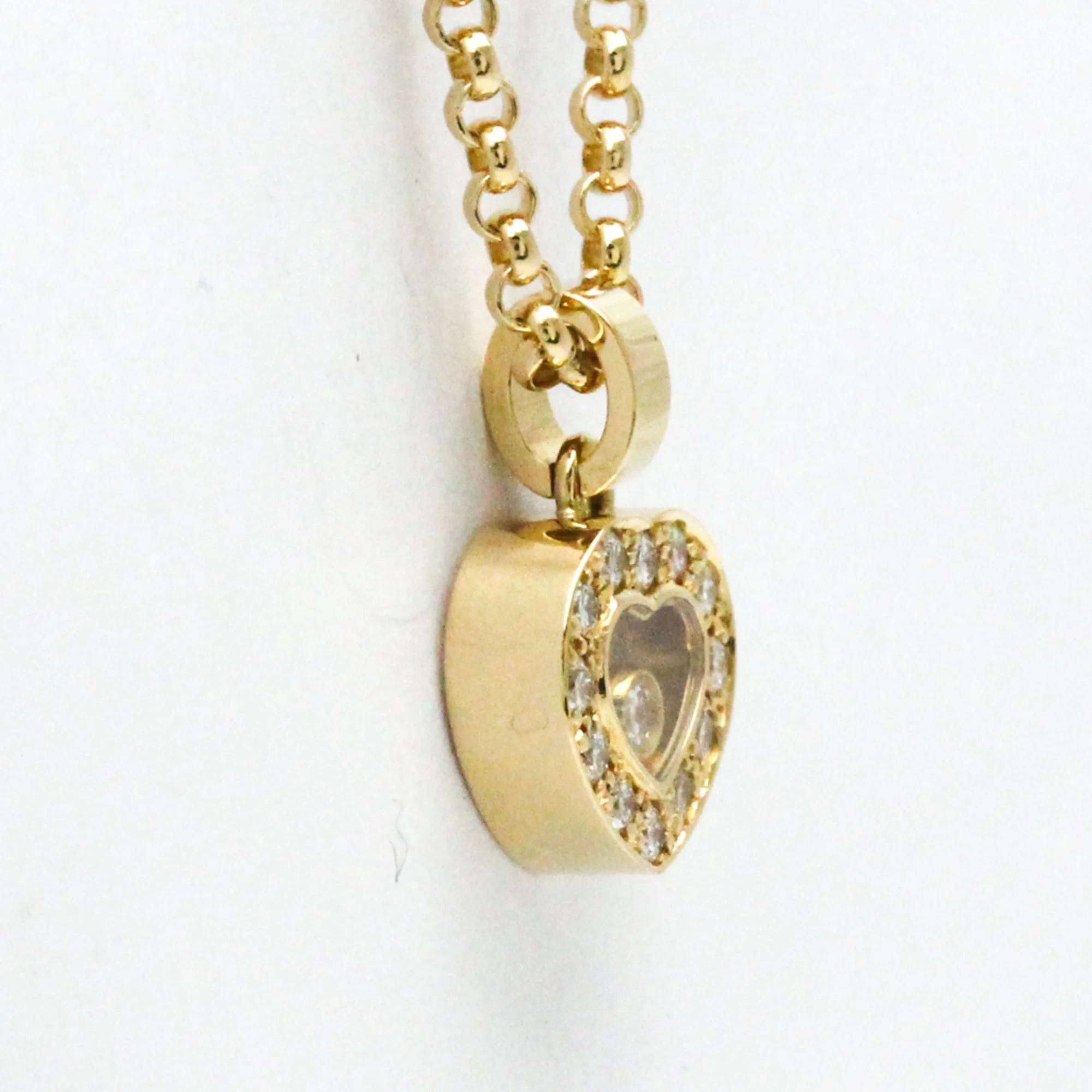 Pre-Owned Chopard Happy Diamonds 79/2936-20 Yellow Gold (18K) Diamond Men,Women Fashion Pendant Necklace Carat/0.2 (Gold) (Good)