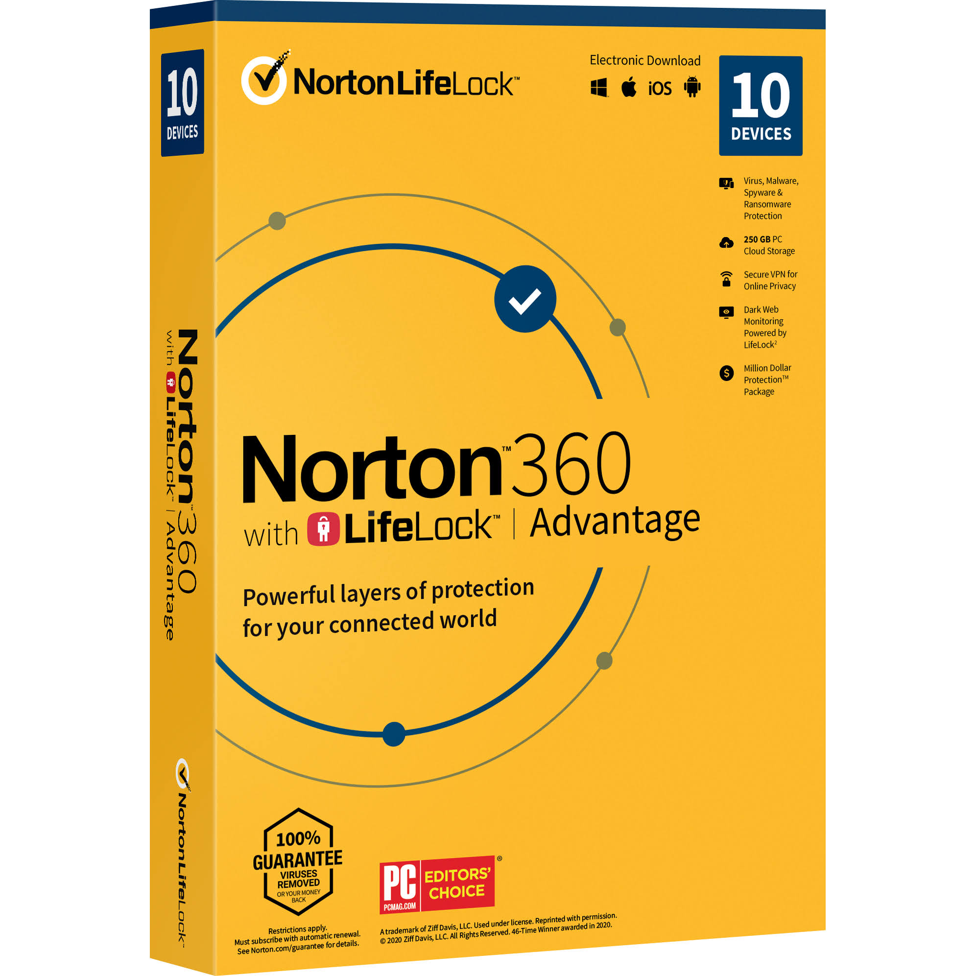 Norton Security Premium with Backup - 1 Year, 10 Devices (Download) - Megean