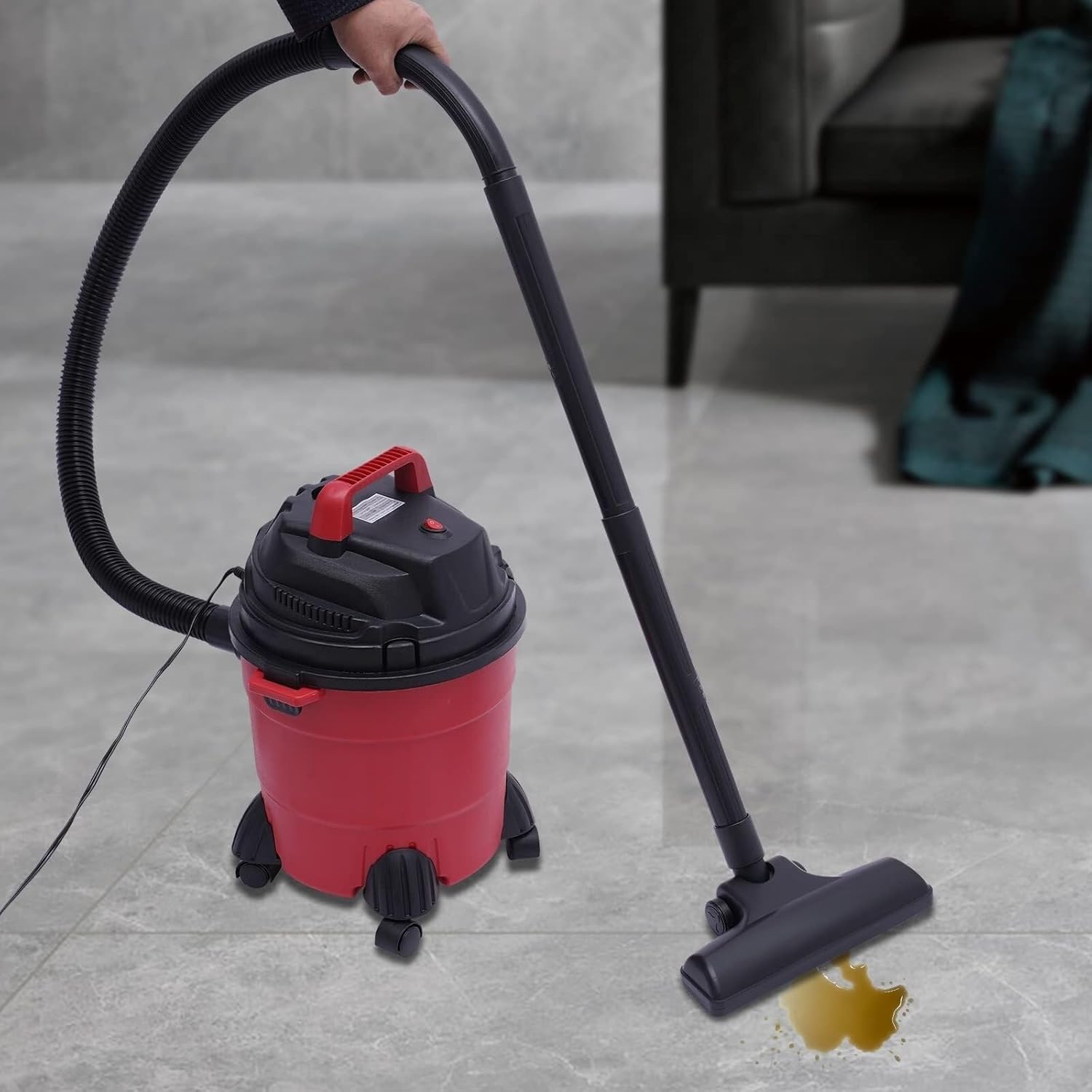 Shop vac 3 in 1 Wet Dry Vacuum Cleaner, 4 Gallon Portable Wet Dry Vac Floor Cleaner with Blower Function for Garage, Car, Home & Workshop, PUCHEN1234