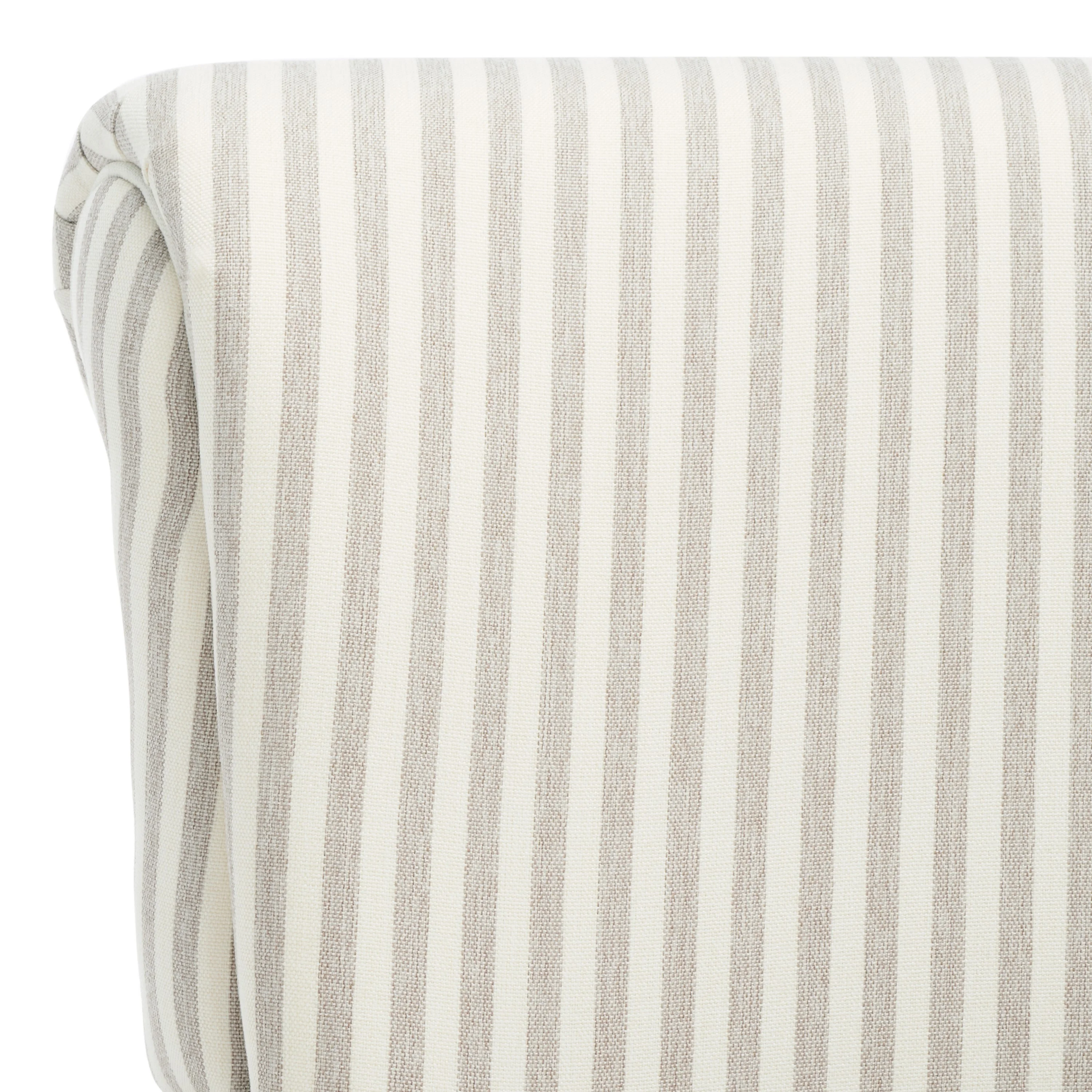 SAFAVIEH Hazina Modern Style Club Chairs, Beige Stripe (30 in. W x 32.8 in. D x 35.4 in. H)