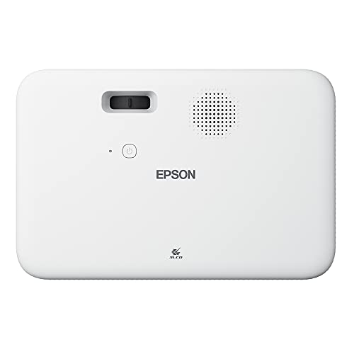 Epson EpiqVision Flex CO-FH02 Full HD 1080p Smart Streaming Portable Projector, 3-Chip 3LCD, 3,000 Lumen Color/White Brightness, Android TV, Bluetooth, 5W Speaker, Home Entertainment