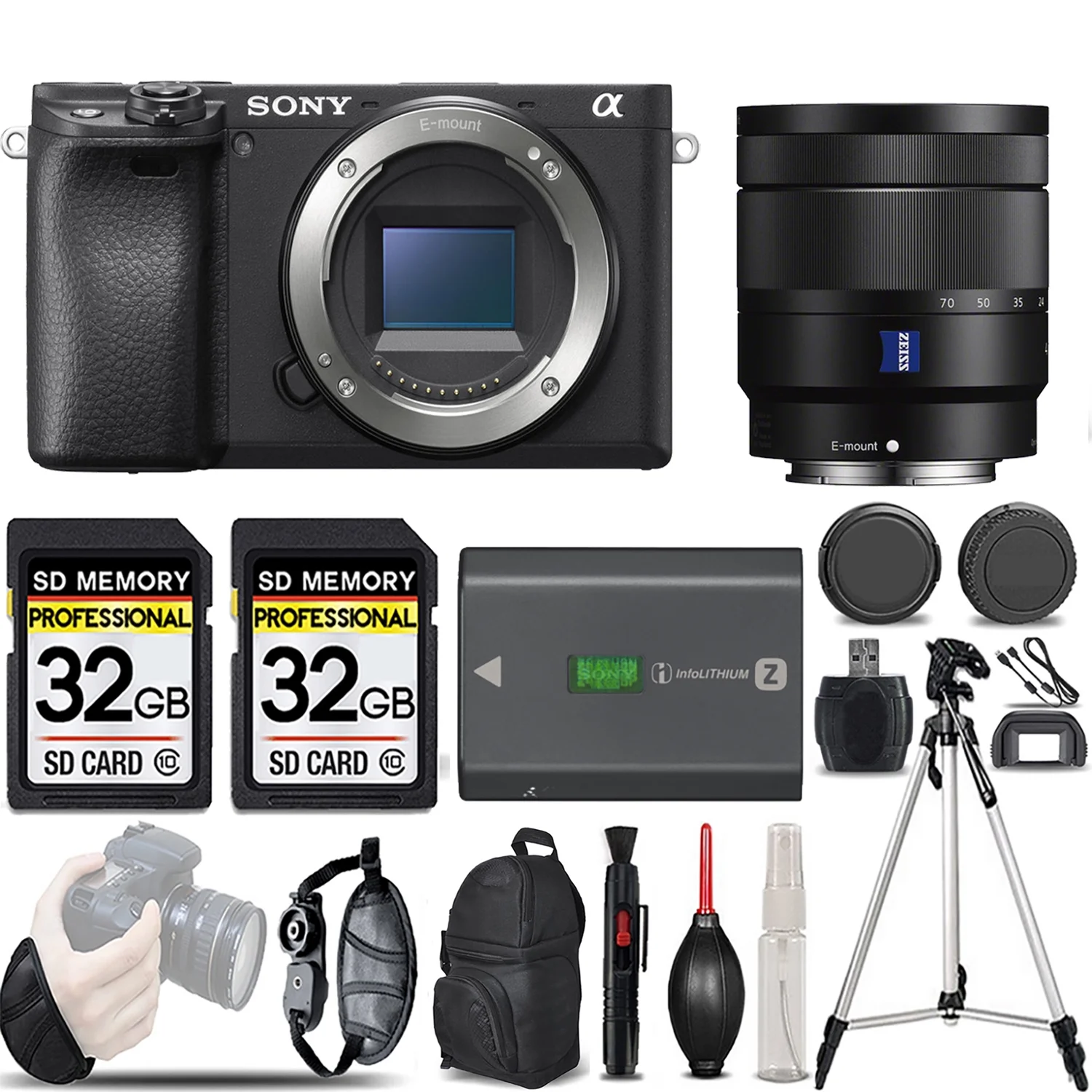 Sony a6400 Mirrorless Camera +16-70mm f/4 ZA OSS Lens -LOADED KIT