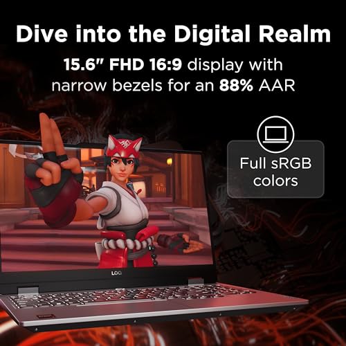 Lenovo LOQ Gaming Laptop - NVIDIA® GeForce RTX™ 4050 6GB - 15.6” FHD Display - AMD Ryzen 7 8845HS - 16GB RAM - 512GB SSD - Windows 11 Home, Luna Grey