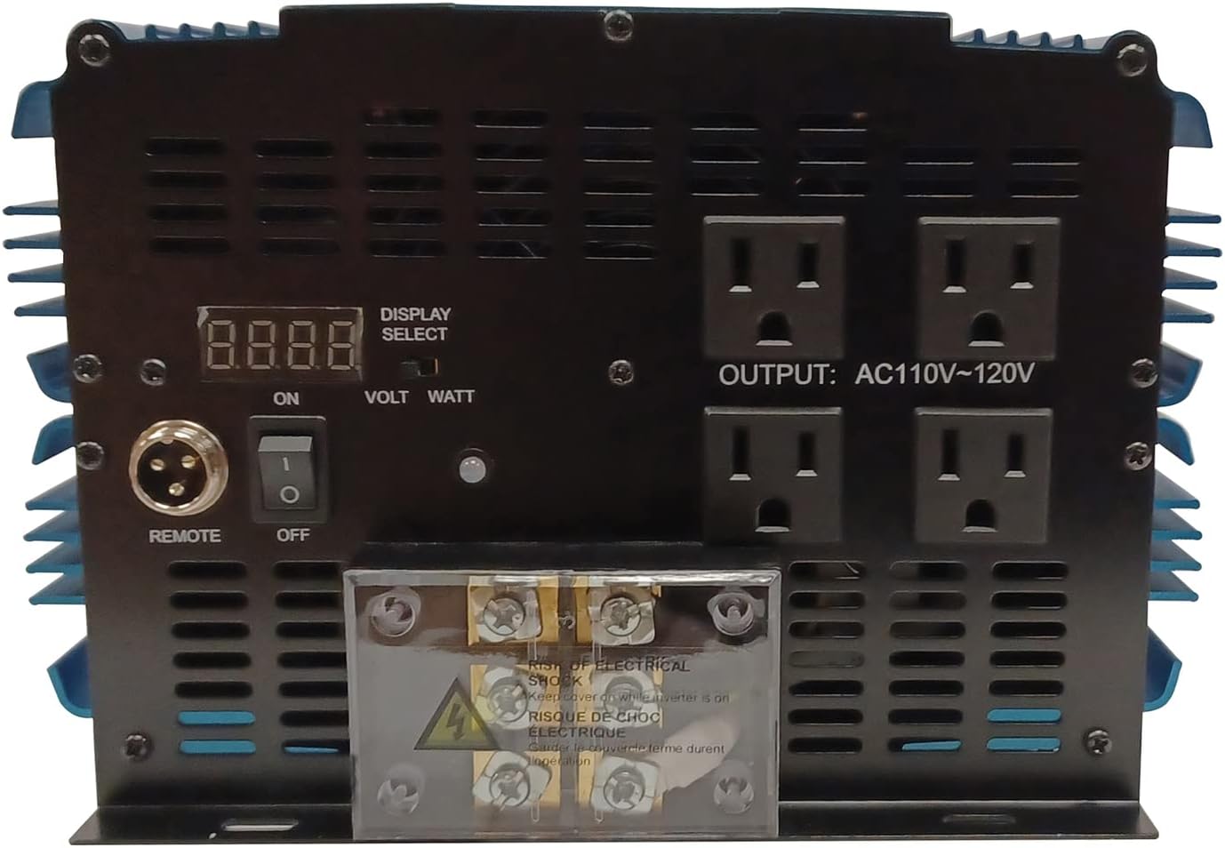PW6000-12 12V DC to AC 6000W Modified Sine Wave Power Inverter, 6000W Continuous Power, 12000W Peak Load Power Rate, Anodized Aluminum Case, Built-in Cooling Fan
