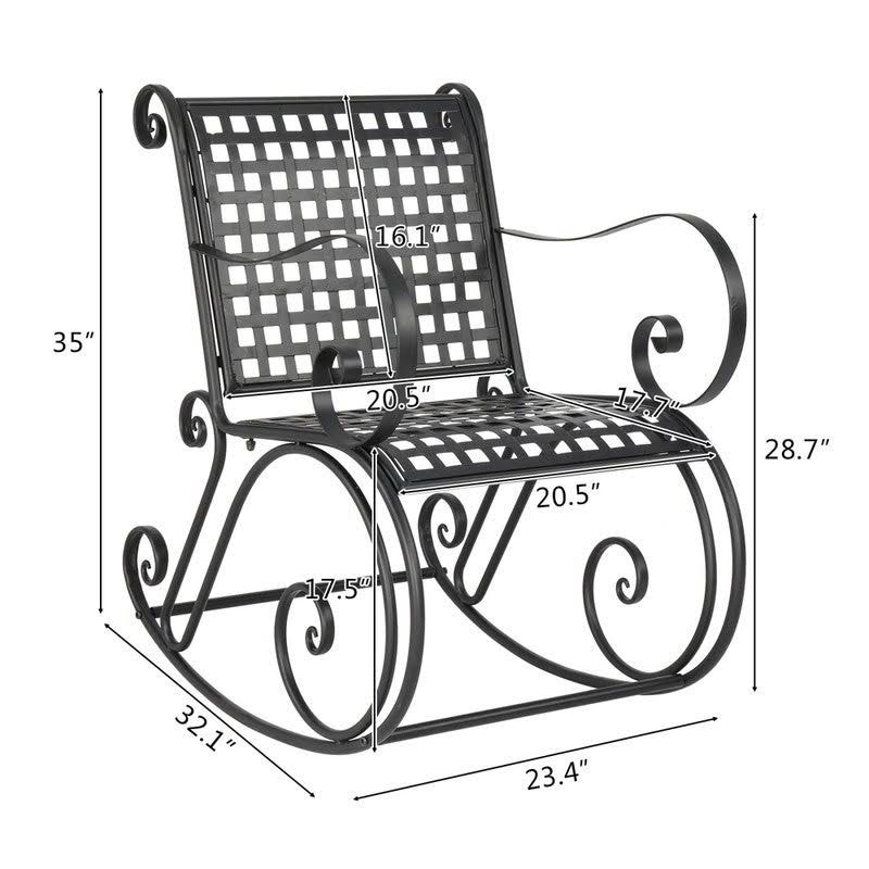 Patio Classic Iron Rocking Chair - Size E