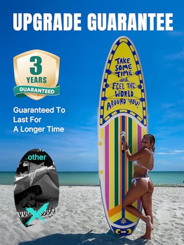 Niphean Inflatable Stand Up Paddle Board with SUP Accessories, Anti-Slip EVA Deck, 10’6’’ Inflatable Paddle Boards for Adults & Youth of All Skill Levels