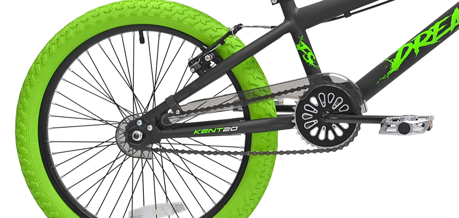 Kent 20 in. Dread BMX Boys Child Bike, Green and Black