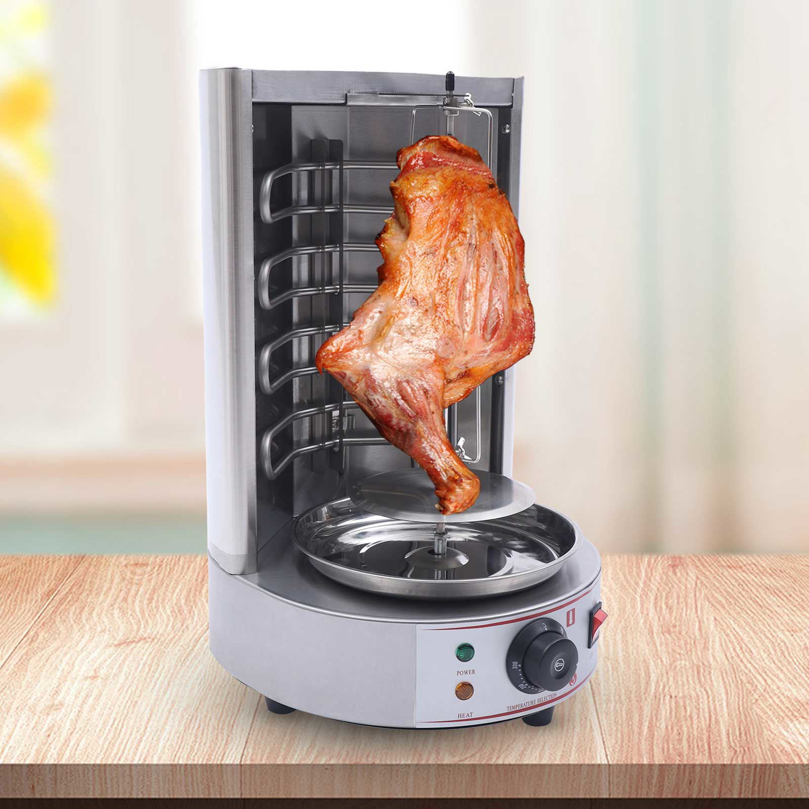 Oukaning 3000W Vertical Broiler Shawarma Machine Kebab Gyro Grill Machine 2 heating pipes