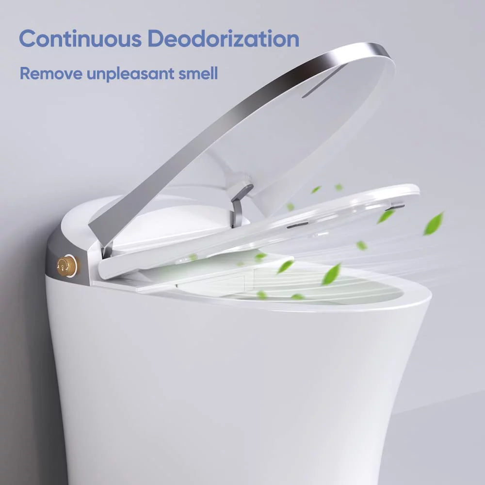HOROW Smart Toilet, Heated Bidet with Dryer & Warm Water, Heated Seat, Auto Close Toilet Seat, Modern Tankless Toilet with Remote Control, HR-T20Y