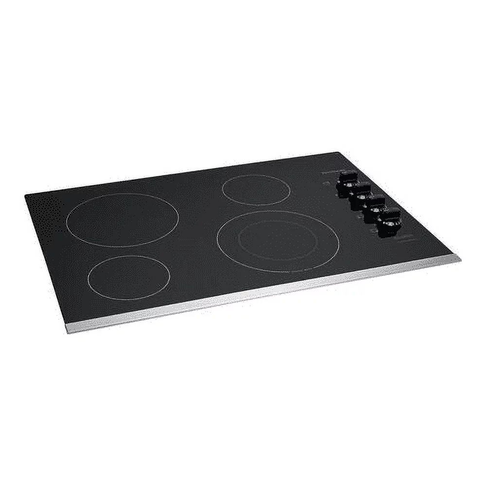 Frigidaire FFEC3025US Electric Cooktop, 30", Stainless Steel, 4 Element Burners, Ceramic Glass Surface, 3000W Quick Boil Element, Expandable Element, Hot Surface Indicator
