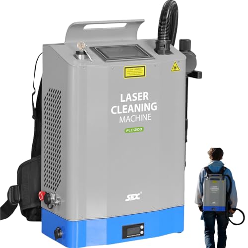 WTTTOOLS Laser Cleaning Machine Pulsed Laser Rust Removal Backpack Laser Cleaner Battery/AC Dual Power Handheld Laser Rust Remover Portable Fiber Cleaner Fast Removing Rust Oil Painting Coating
