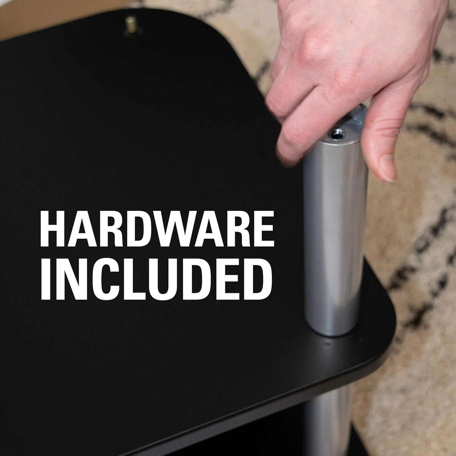 Sanus Heavy Duty Stand For AV Equipment - Extra Long 48" Design Looks Great Holding A TV In The Living Room Or Supporting Up To 400lbs Of Heavy Audio Equipment In The Back Closet