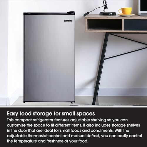 Magic Chef 3.5-Cu. Ft. Refrigerator with Full-Width Freezer Compartment in White