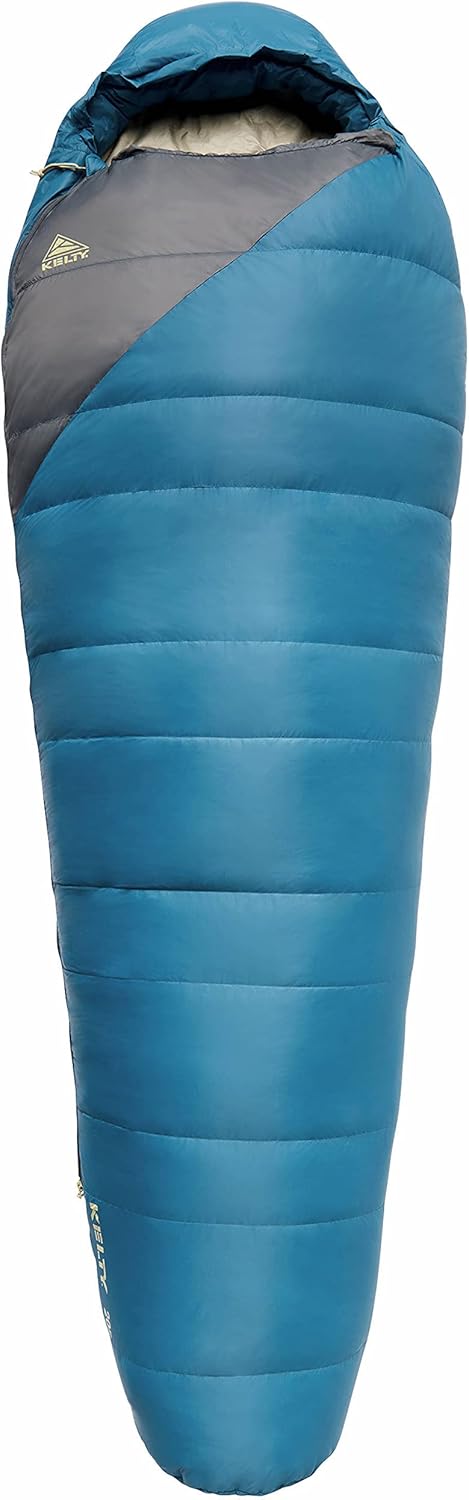 Kelty Cosmic 20 Degree 550 Down Fill Sleeping Bag and Sawyer Squeeze Water Filtration System with Pouches and Accessories Backpacking Bundle