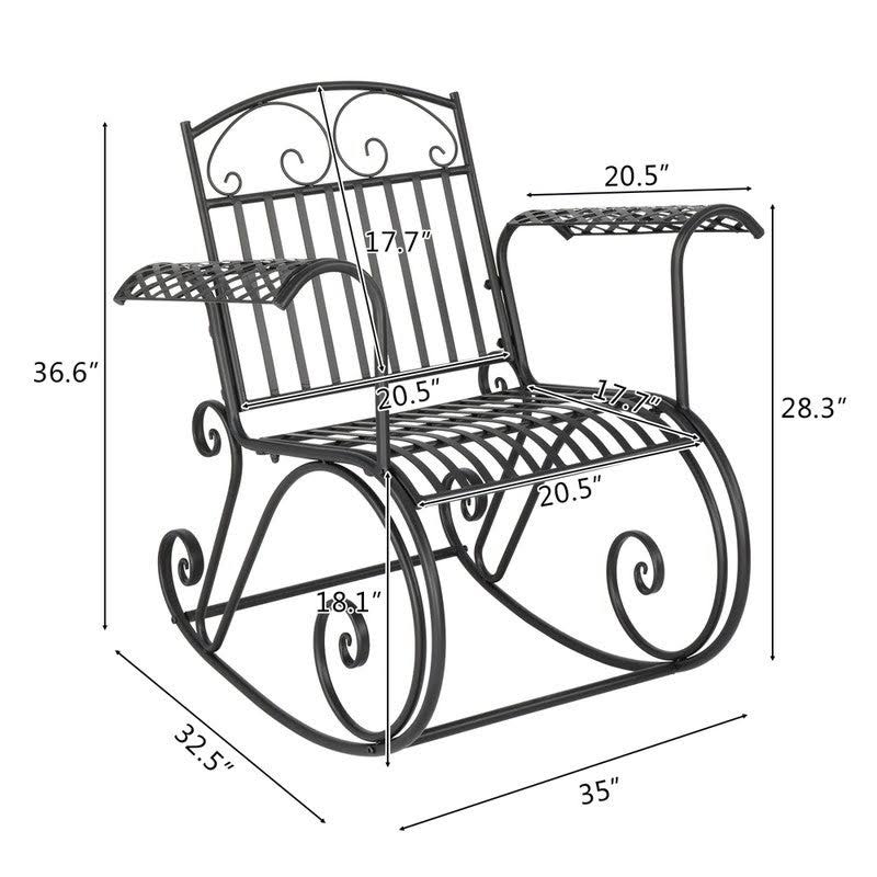Patio Classic Iron Rocking Chair - Size E