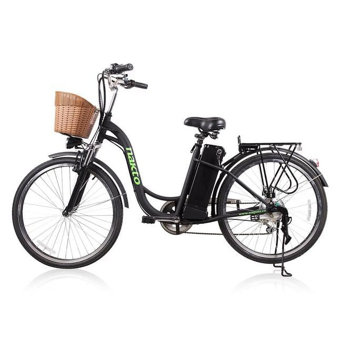 NAKTO NAK-CAMFB 26 In. Female Camel Cargo-Electric Bicycle 6 Speed E-Bike, Black - Curated Treasures Market