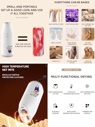 sandanfine portable dryer, multifunctional dryer, drying hose, shoe dryer, large cloth cover can be used for drying pet hair and other functions