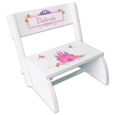Jianyu Princess Castle Natural Flip Personalized Step Stool Harriet Bee Color: White