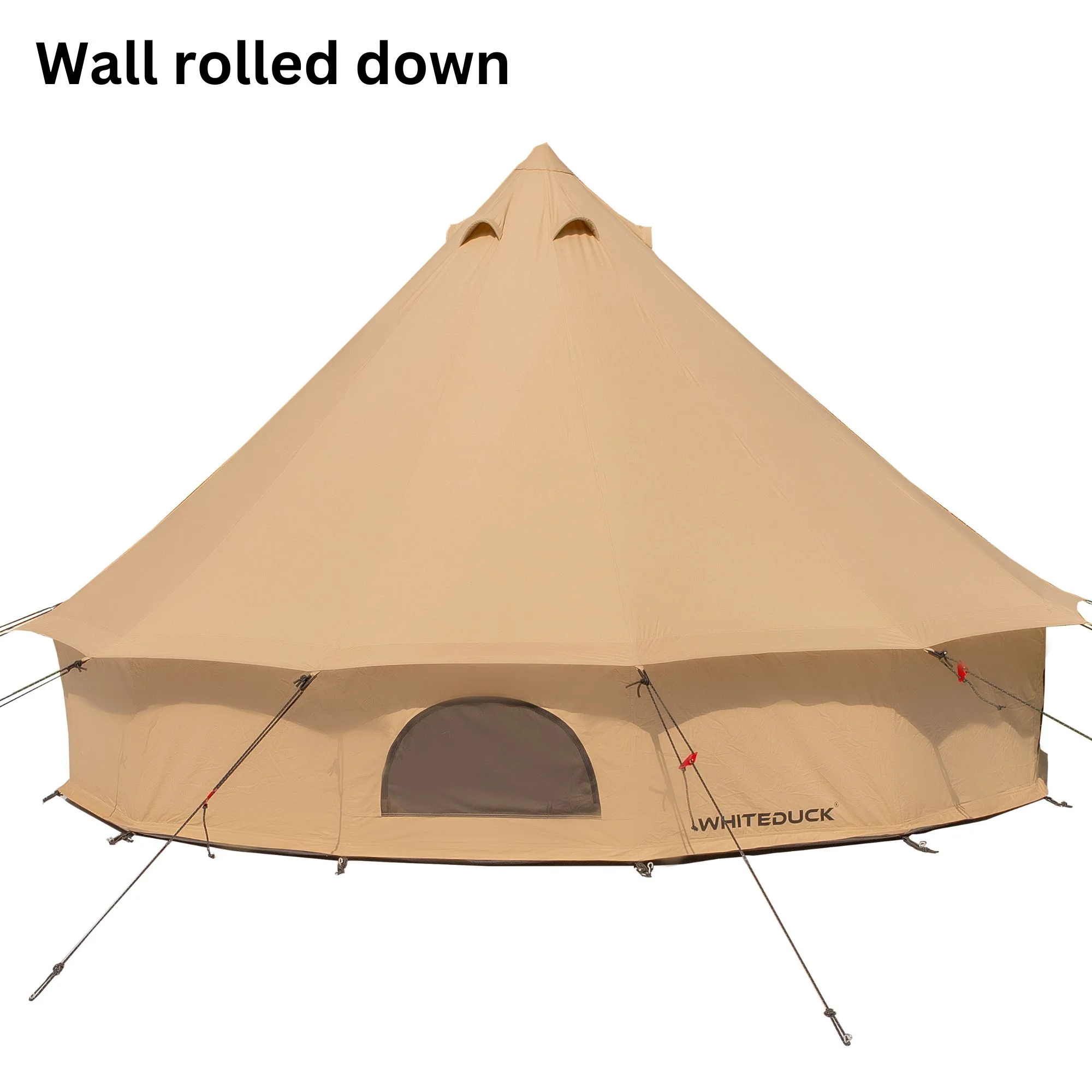 WHITEDUCK Regatta Canvas Bell Tent w/Stove Jack, Sandstone Beige, 13', Water Repellent 4-Season Camp