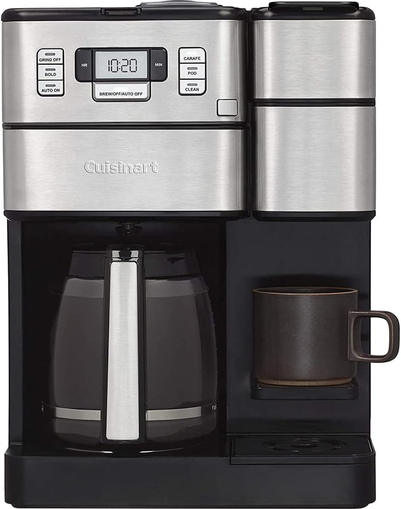 Cuisinart SS-GB1 Coffee Center Grind & Brew Plus Bundle with Deco Essentials Stainless Steel Ice Cubes and Deco Chef Reusable 16-Ounce To Go Travel Mug