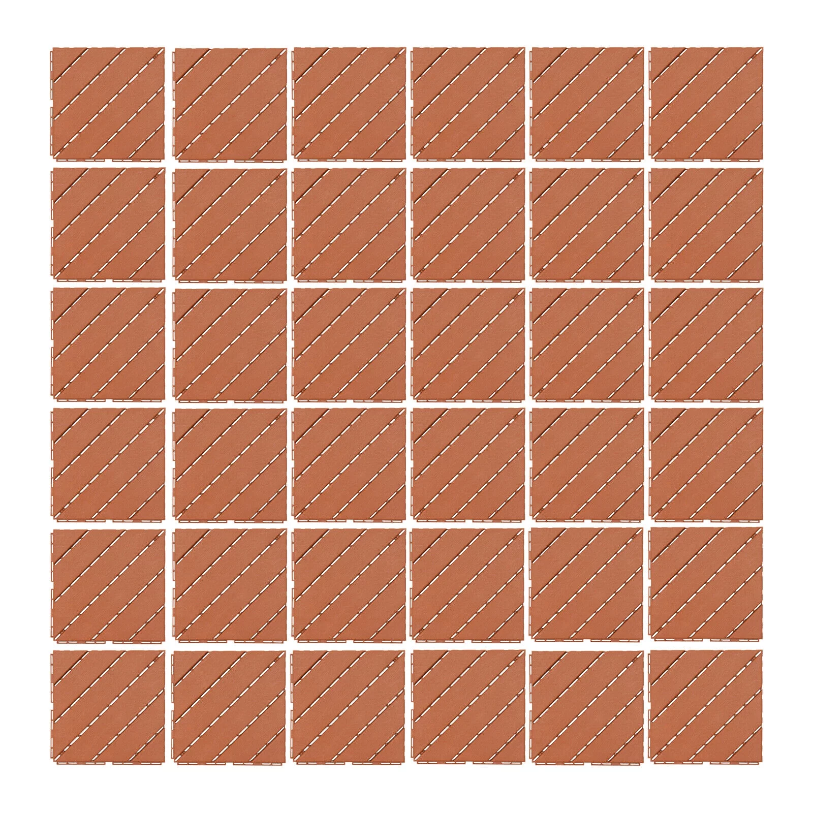 Modern 36PCS Interlocking Deck Tiles Floor Mount Plastic Composite Patio Deck Tiles 12”x12”