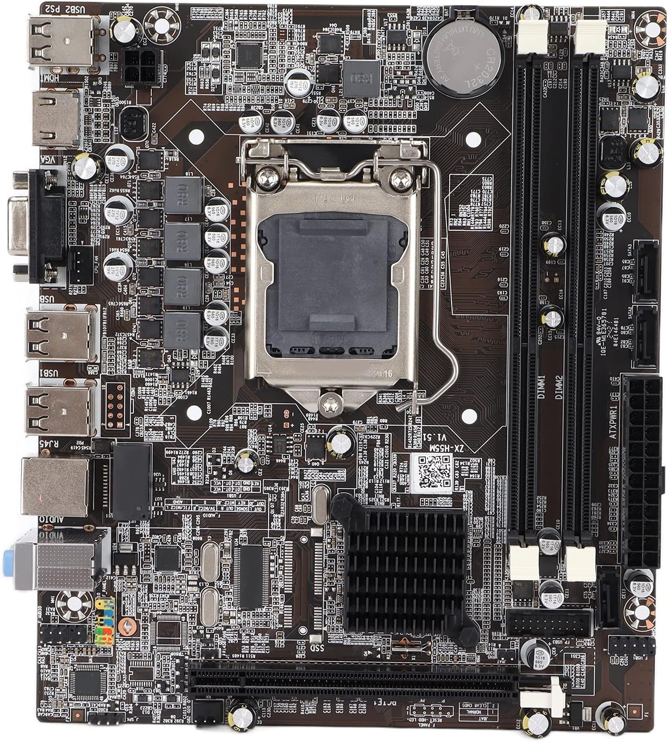 H55 Computer Motherboard, Desktop Mainboard Fit for I7 I5 I3 CPU, LGA 1156,DDR3,Single Dual Channel DDR3 1066/1333/1600, Integrated Graphics Card Sound Card Network Card,PCIE Graphics Slot,2xPCI